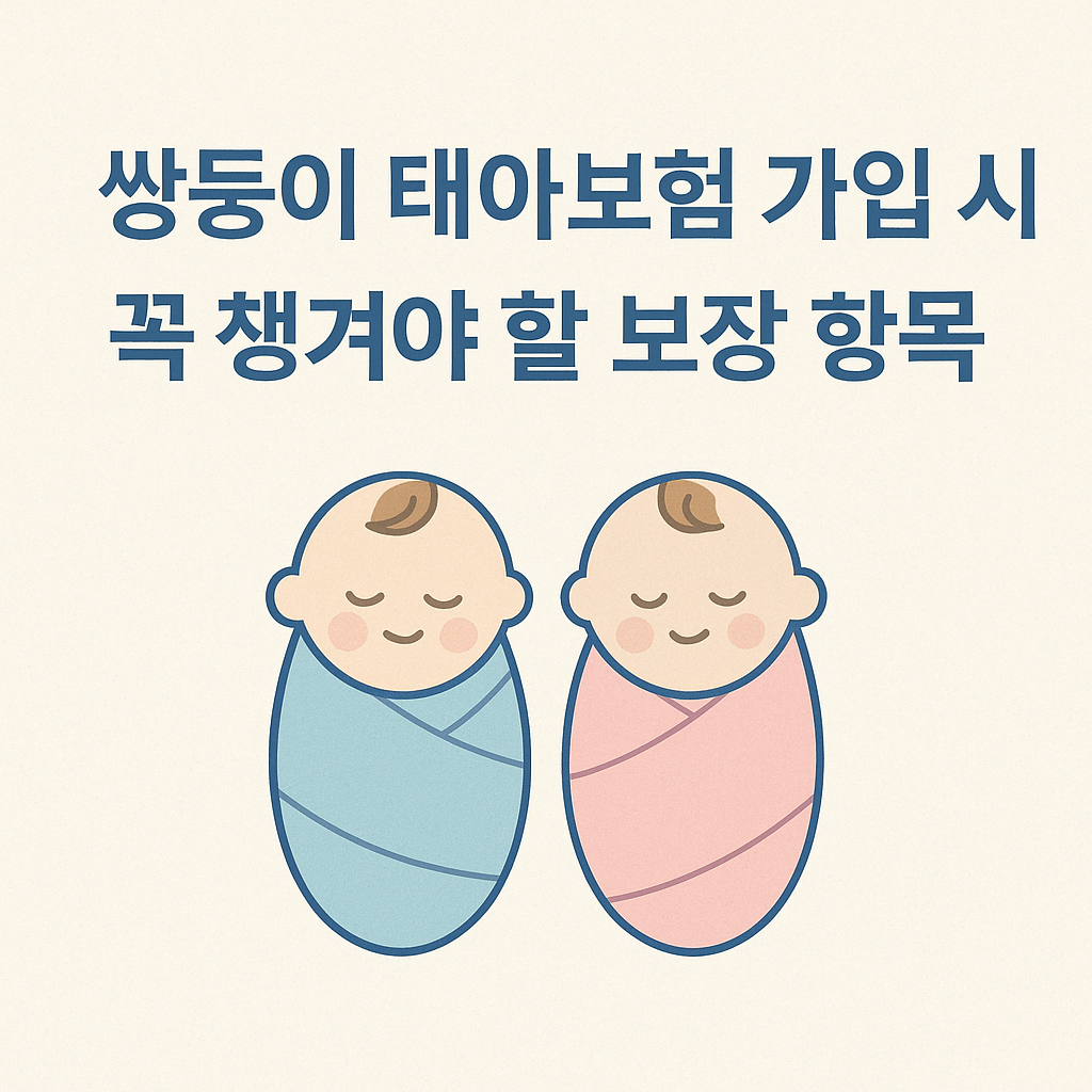 쌍둥이 태아보험 가입 시 꼭 챙겨야 할 보장 항목